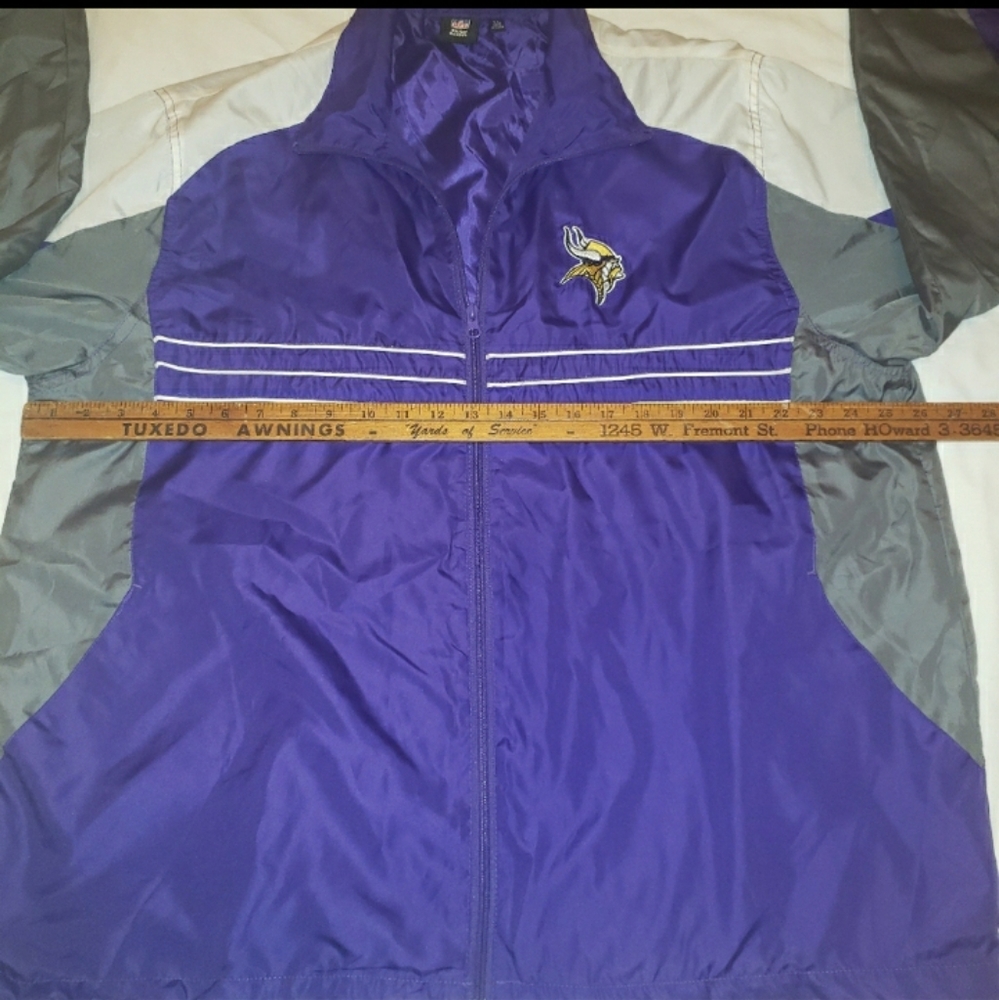 Minnesota Vikings NFL Windbreaker Jacket Sz XL - Picture 6 of 9